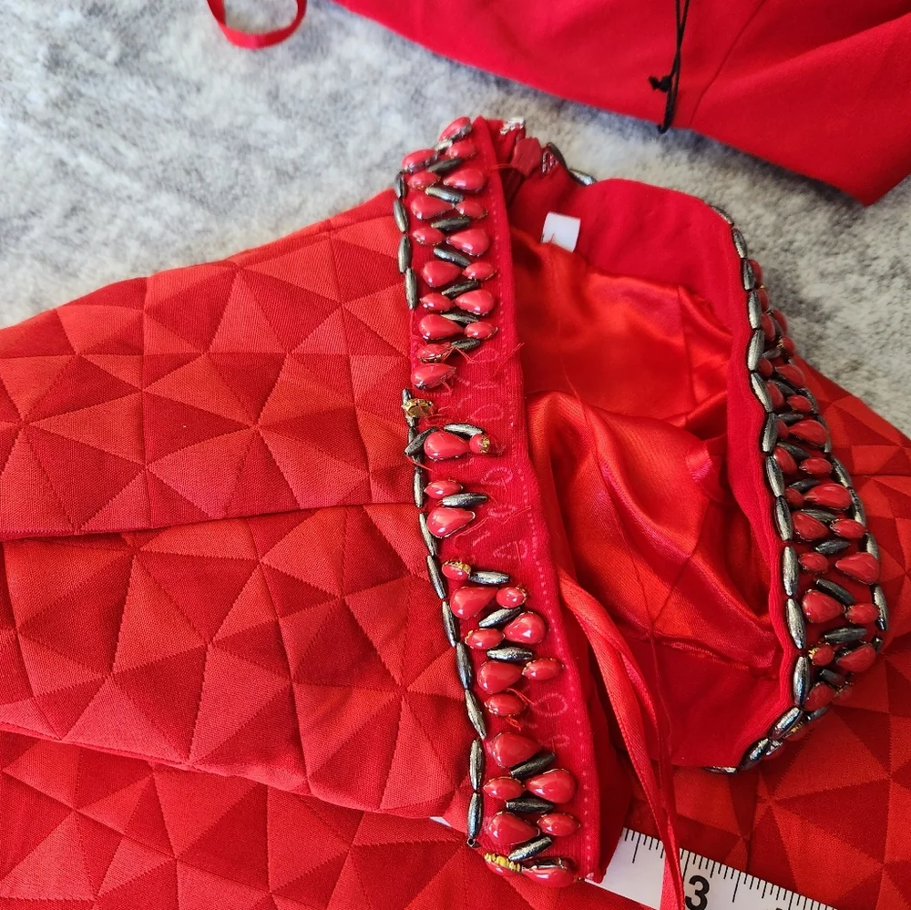 Mac Duggal Red Two Piece Mermaid Gown Size 2 NWT - Picture 12 of 12